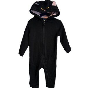 Black Cat Toddler One-Piece Costume - Old Navy Halloween - Size 18-24 Months